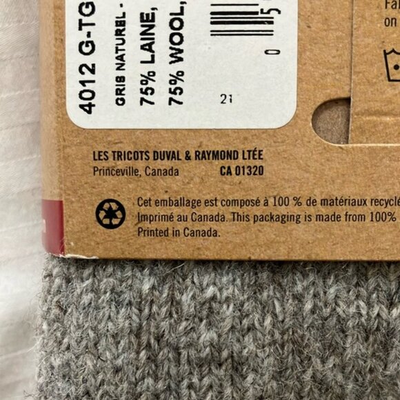 NWT wool Gray Casual Crew Socks sock size XL - Picture 9 of 10